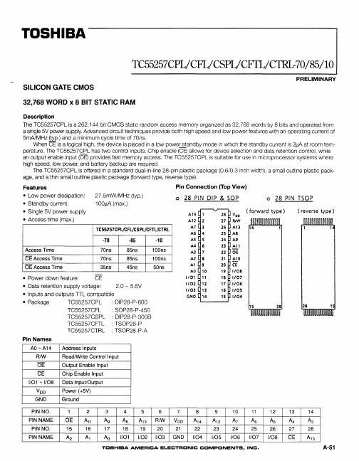 TC55257CFL-85