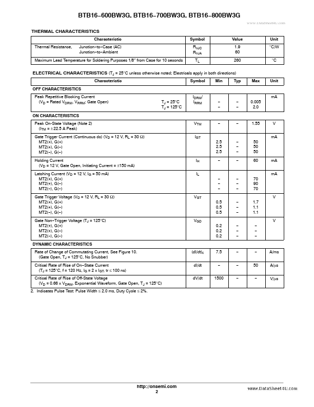 BTB16-800BW3G