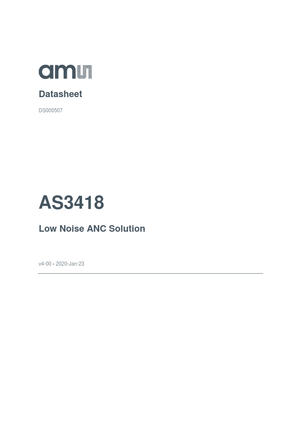 AS3418 Datasheet Preview