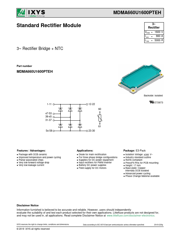 MDMA660U1600PTEH Datasheet Preview