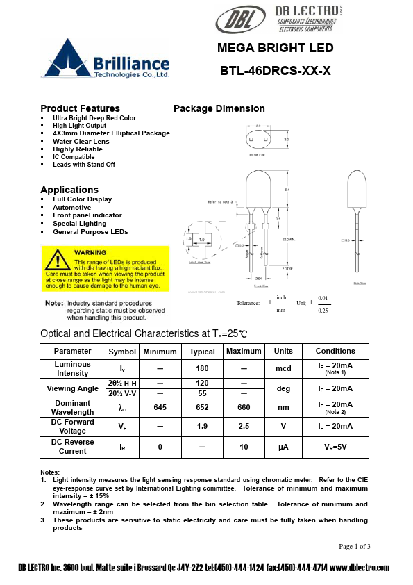 BTL-46DRCS-xx-x