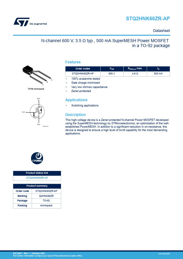 STQ2HNK60ZR-AP