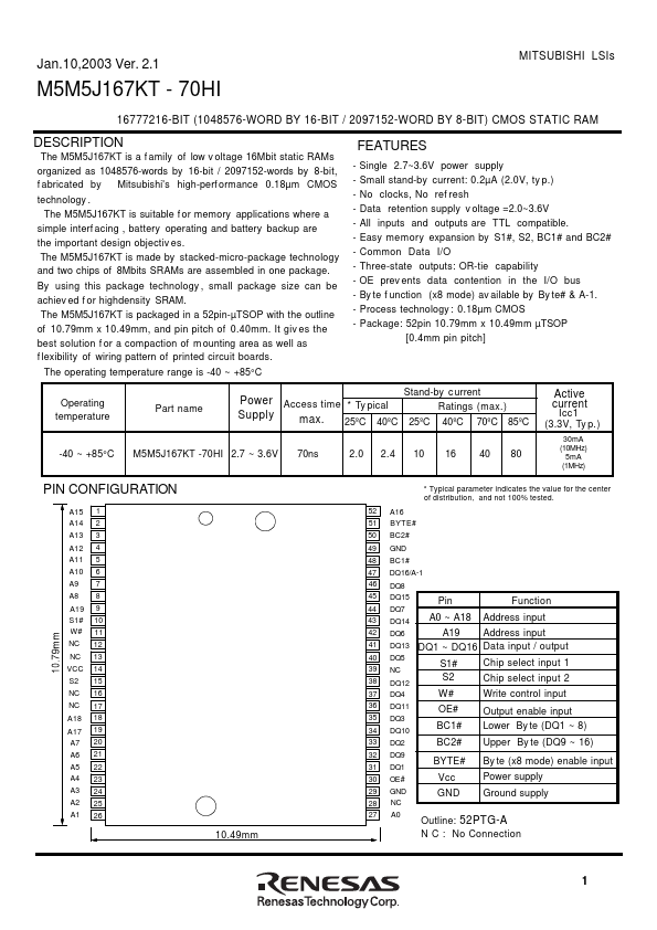 M5M5J167KT-70HI