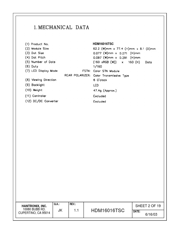 HDMs16016tsc