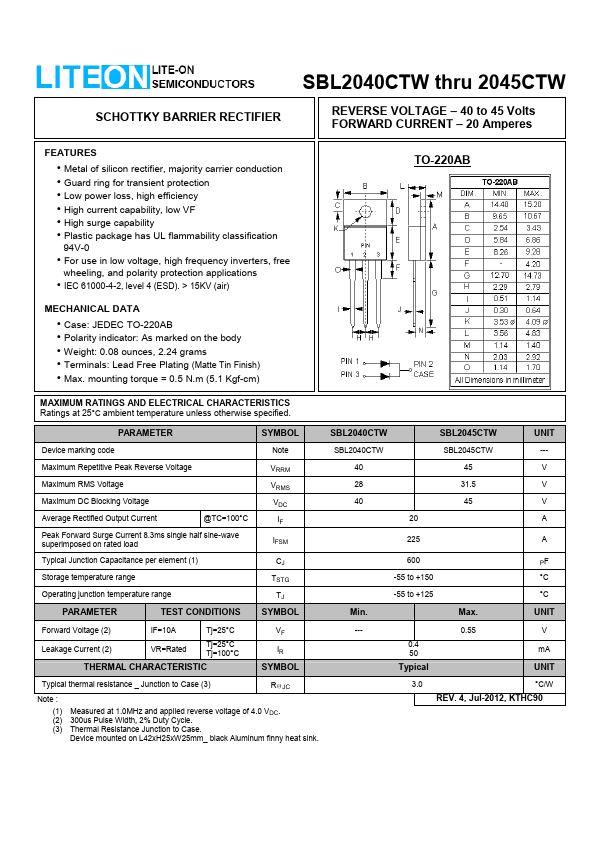 SBL2040CTW