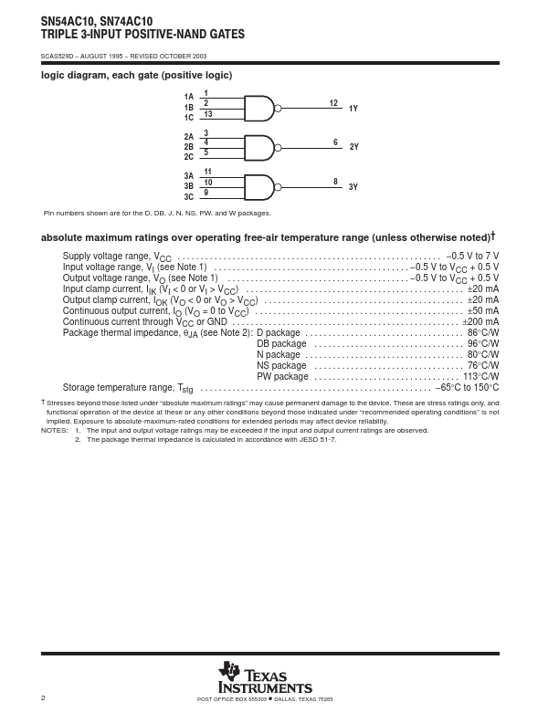 SN74AC10D