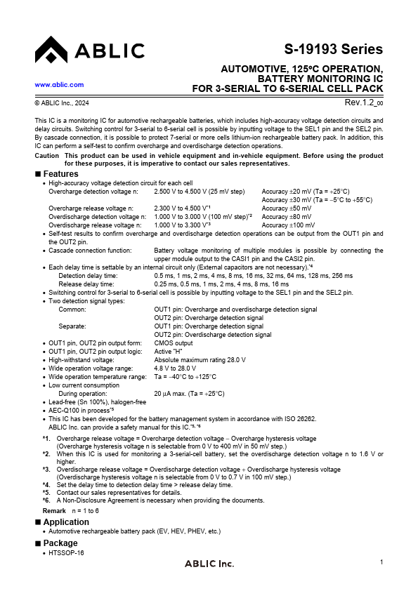 S-19193 Datasheet Preview