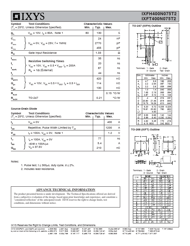 IXFT400N075T2