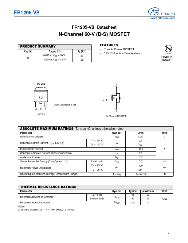 FR1205 Datasheet Preview