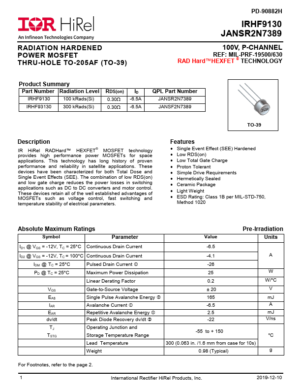 JANSR2N7389 Datasheet Preview