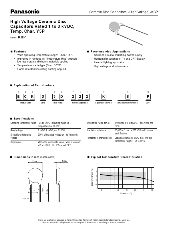 ECKD3D391KBP Datasheet Preview