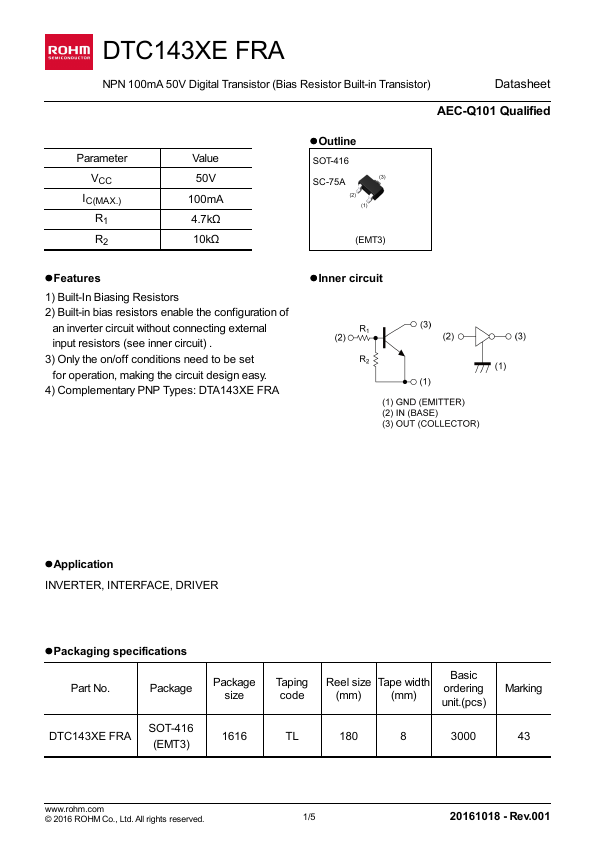 DTC143XEFRA