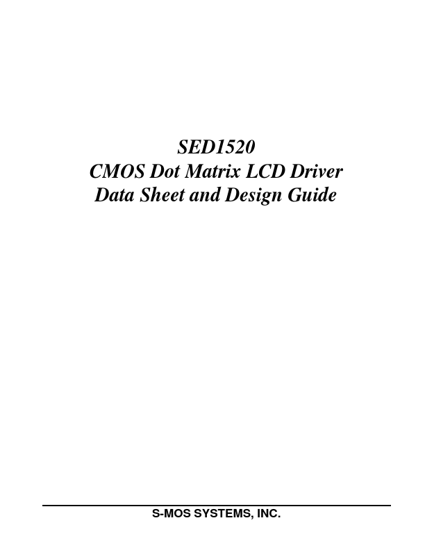 SED1520 Datasheet Preview