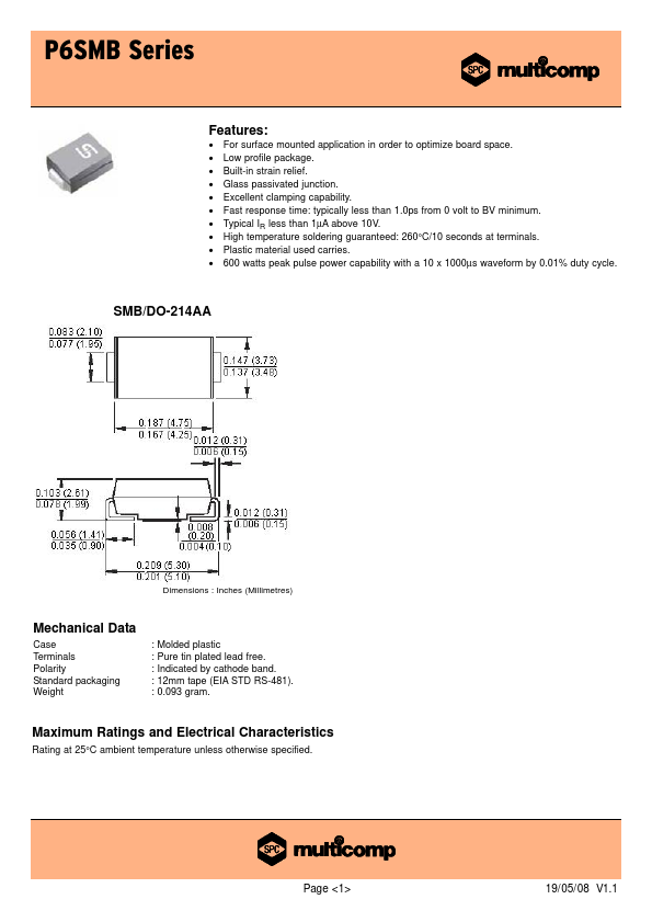 P6SMB10A