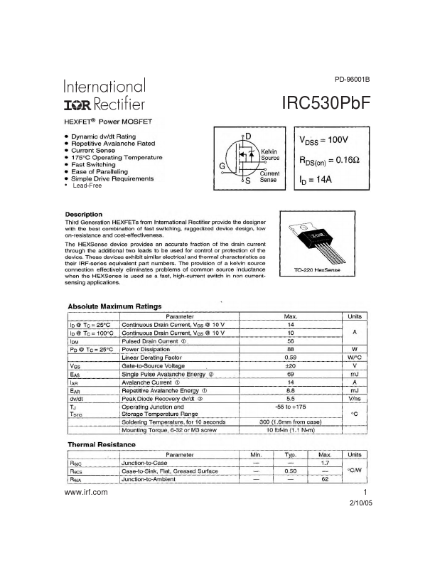 IRC530PbF