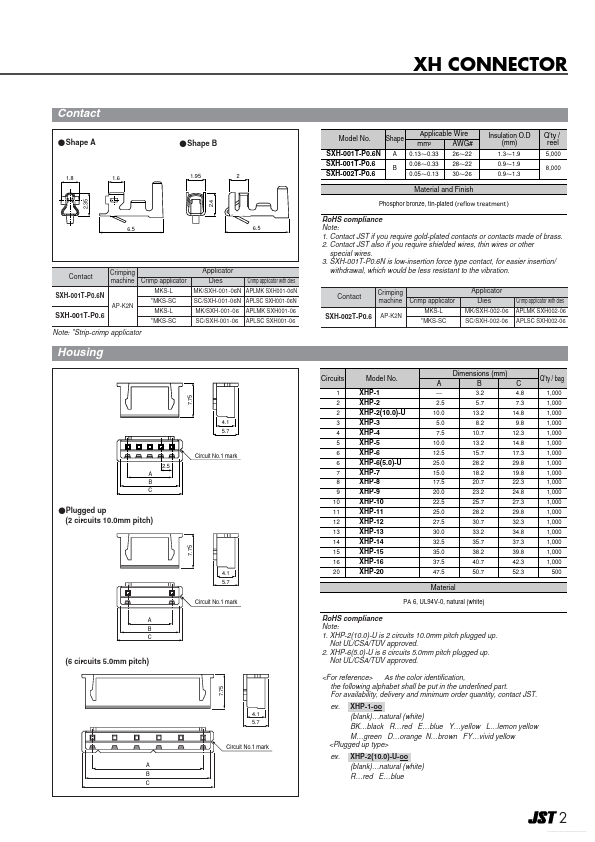 SXH-002T-P0.6