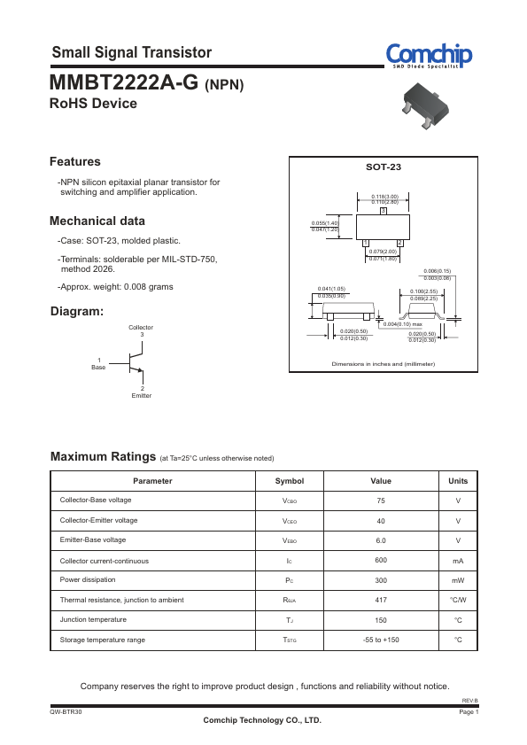 MMBT2222A-G