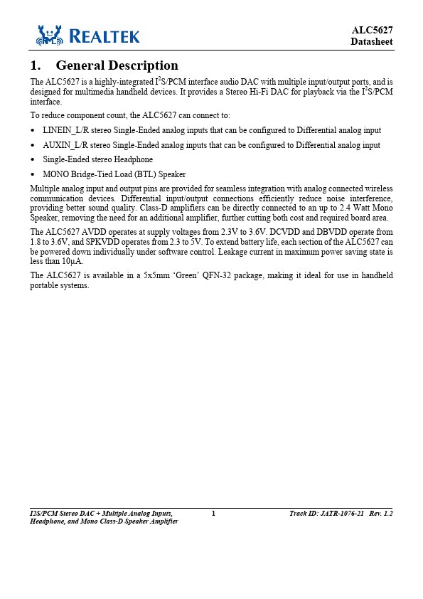 ALC5627 page 2 preview