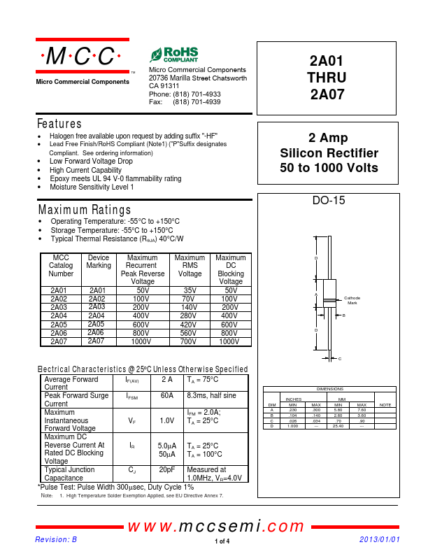 2A07 Datasheet Preview