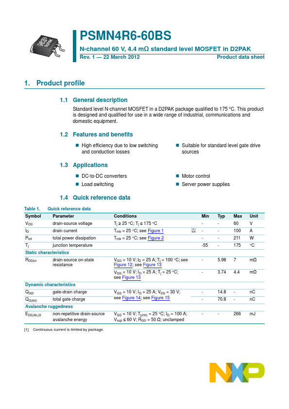 PSMN4R6-60BS