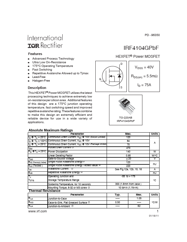 IRF4104GPbF