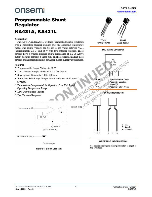KA431A Datasheet Preview
