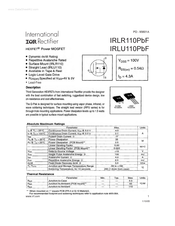 IRLR110PBF