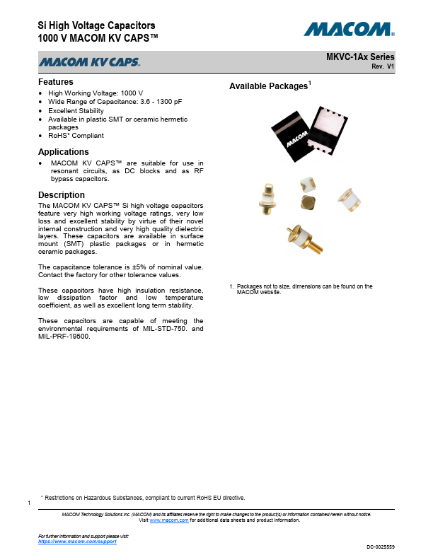 MKVC-1A0680 Datasheet Preview