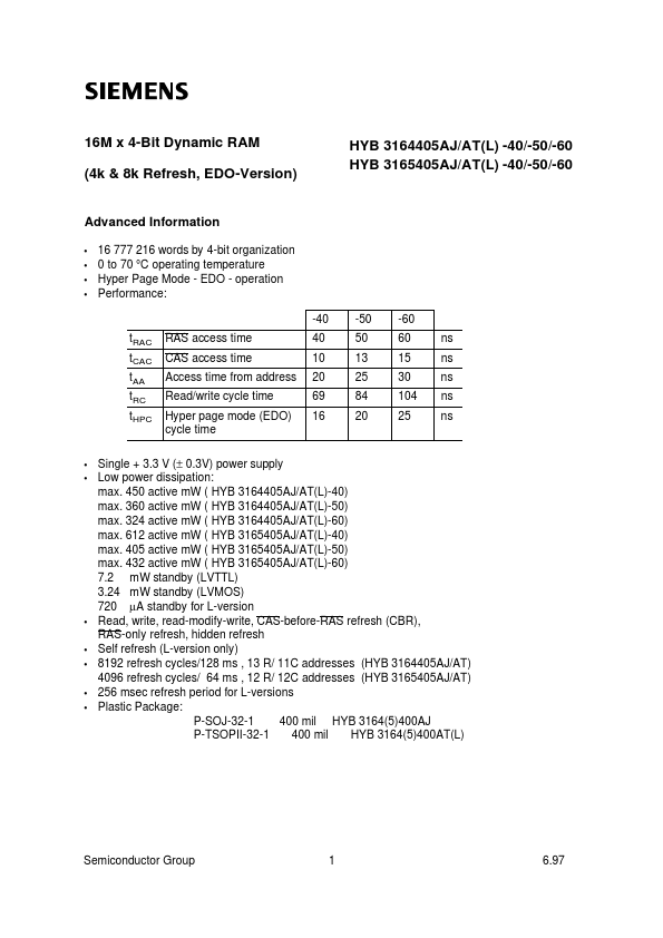 HYB3164405AT-50