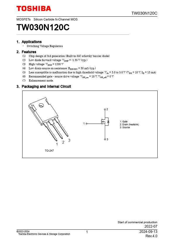 TW030N120C Datasheet Preview