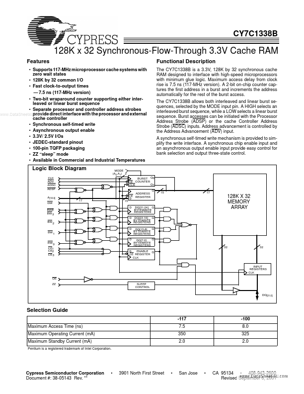 CY7C1338B