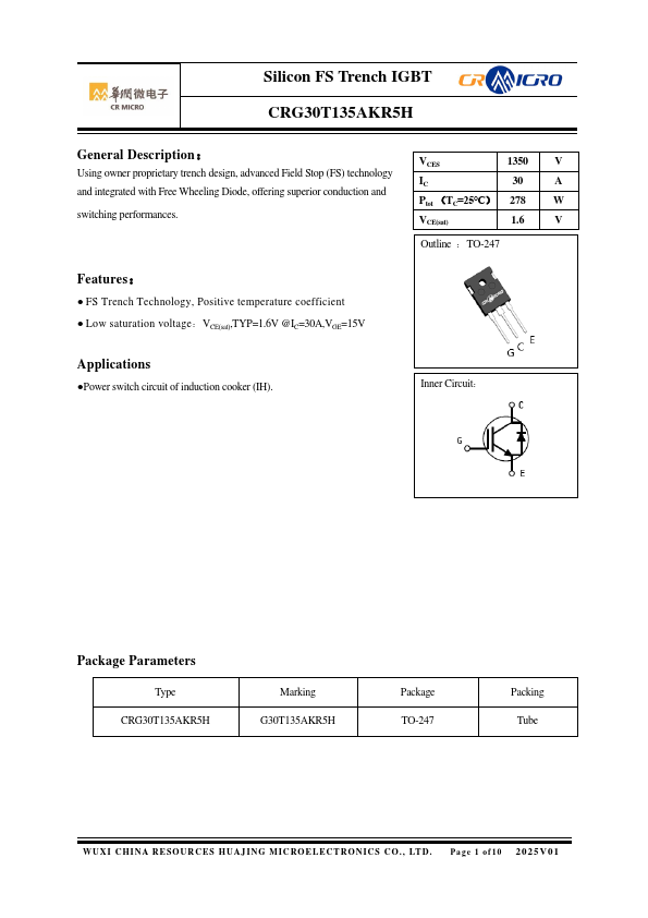 CRG30T135AKR5H Datasheet Preview