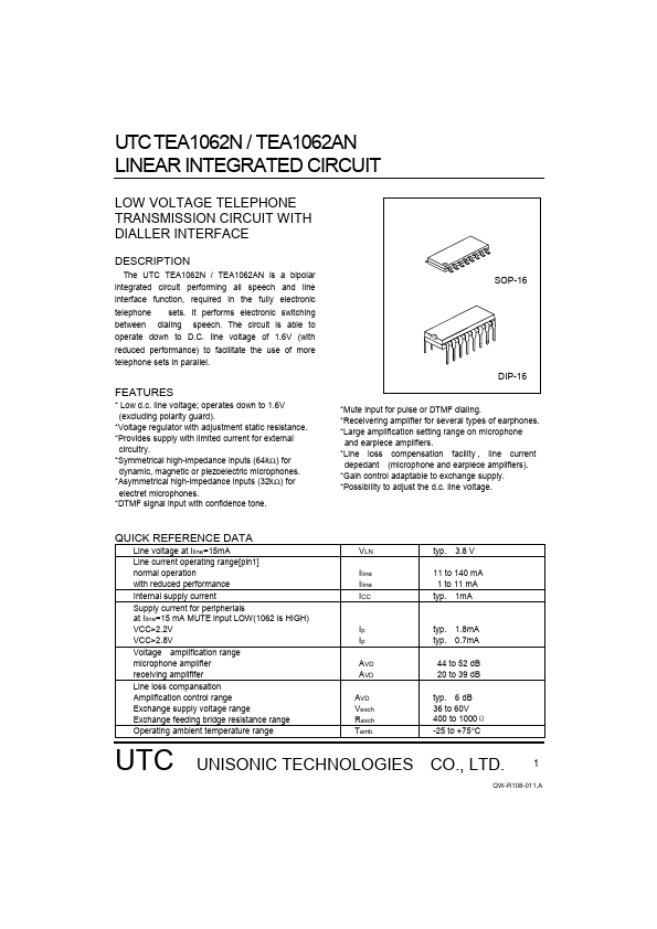 UTCTEA1062N