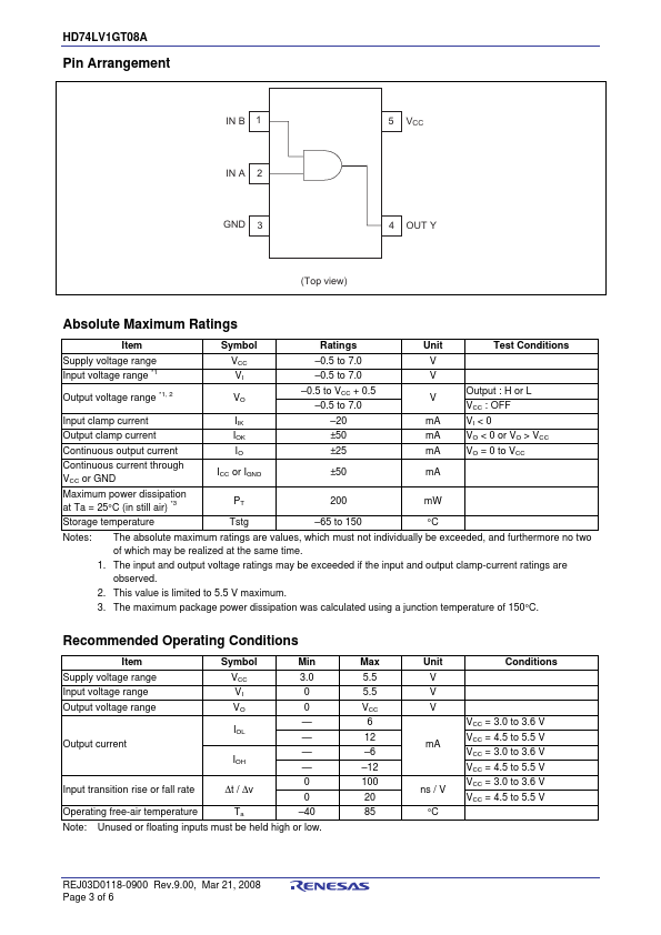 HD74LV1GT08A