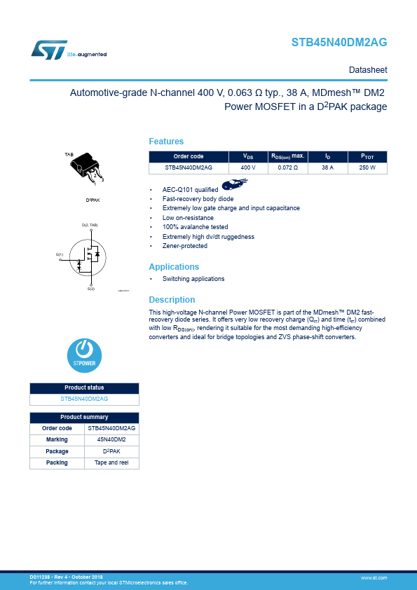 STB45N40DM2AG