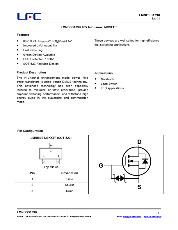 LMNBSS139K Datasheet Preview