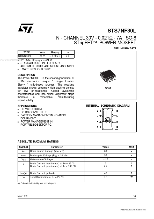 STS7NF30L