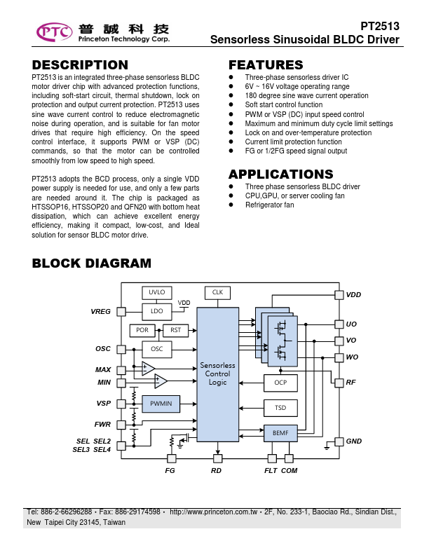 PT2513 Datasheet Preview