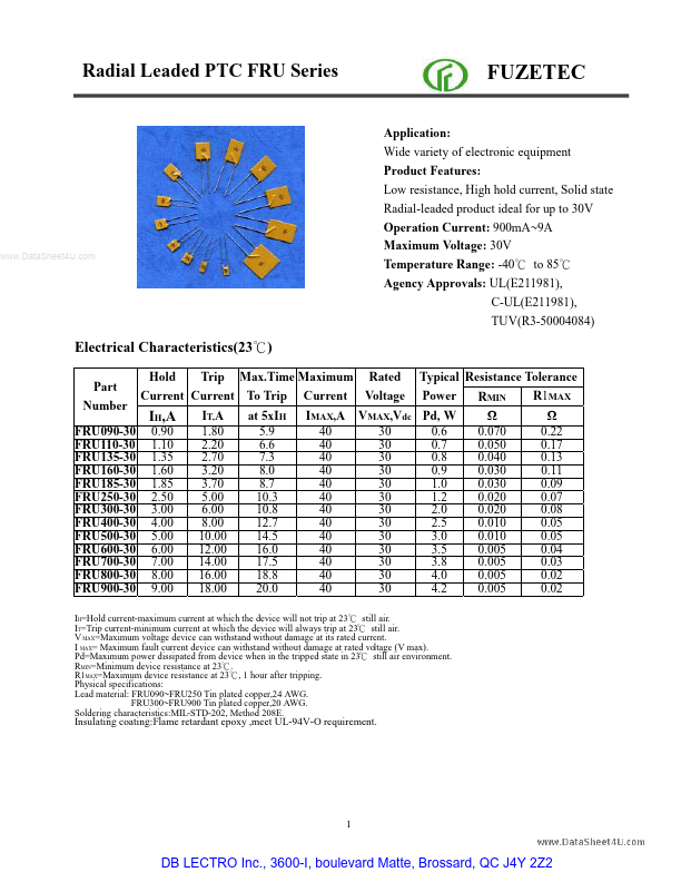 FRU600-30 Datasheet Preview