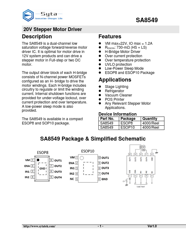 SA8549 Datasheet Preview