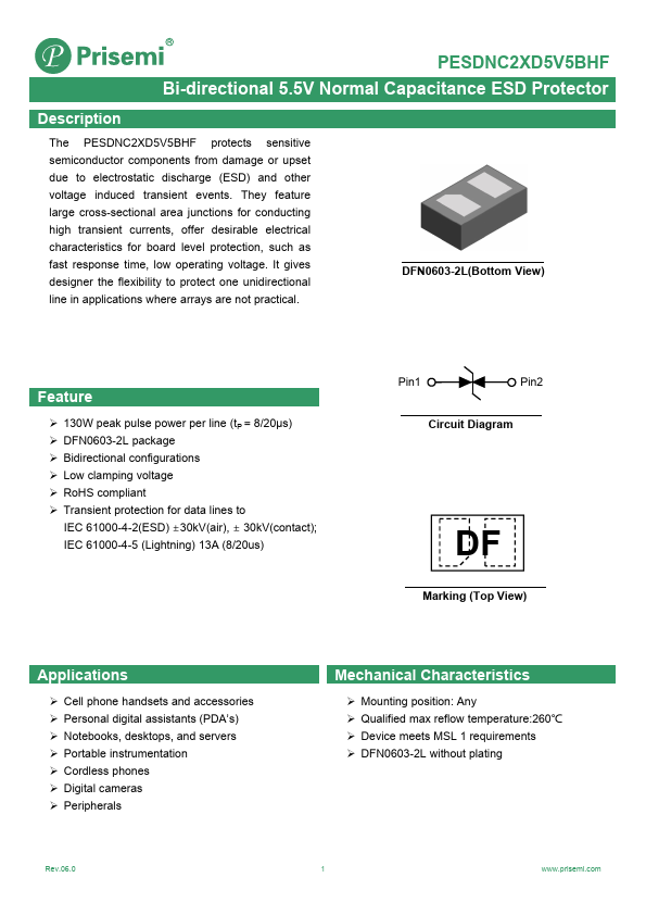 PESDNC2XD5V5BHF Datasheet Preview