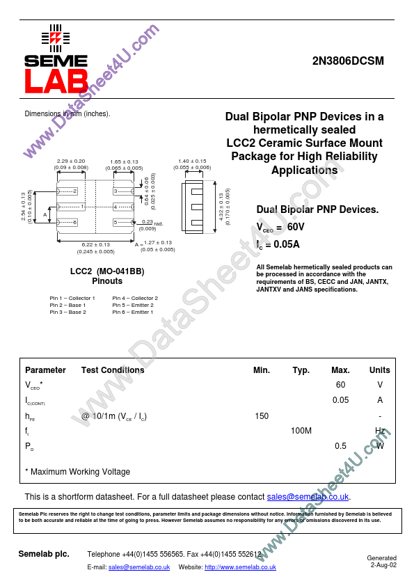 2N3806DCSM