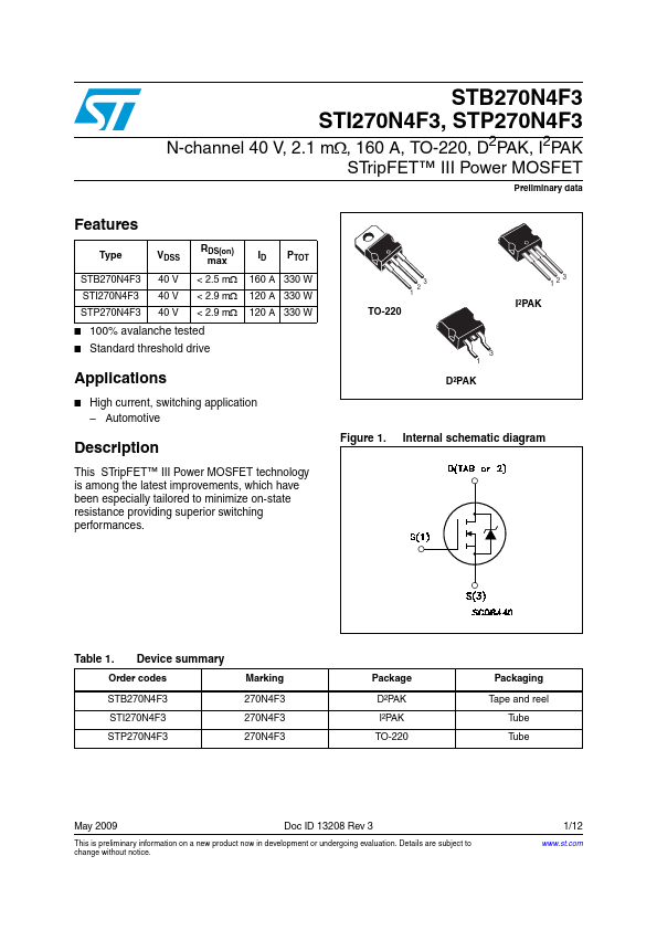 STP270N4F3