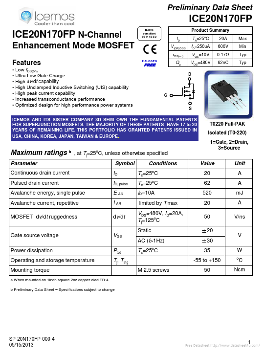 ICE20N170FP