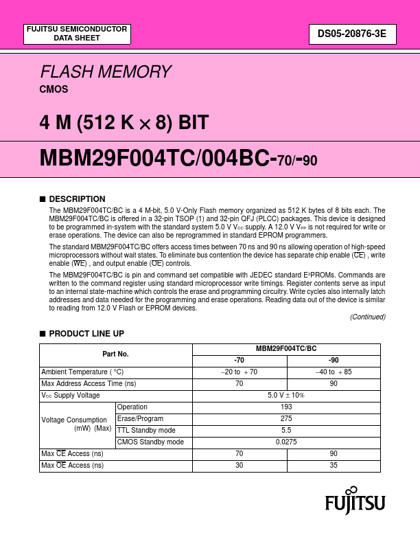 MBM29F004TC-70