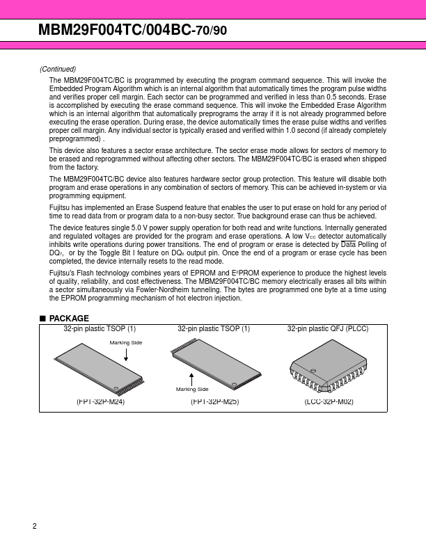 MBM29F004TC-70