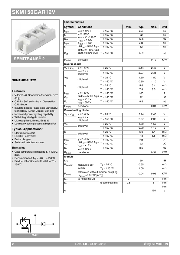 SKM150GAR12V