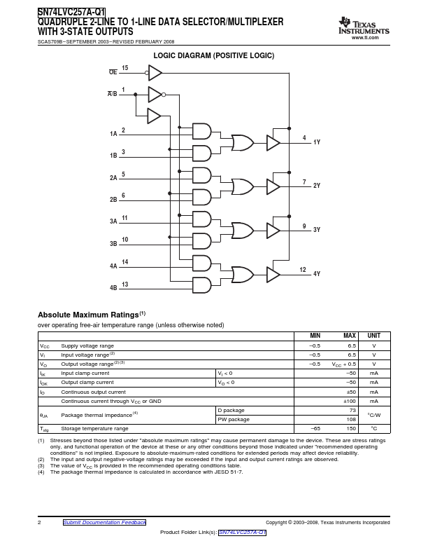 SN74LVC257A-Q1