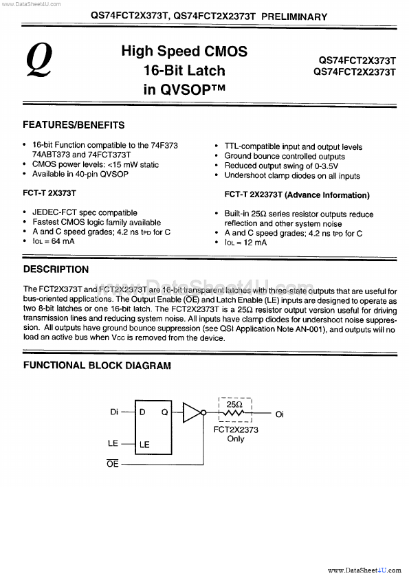 QS74FCT2X2373T
