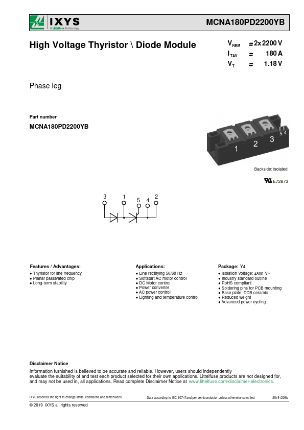 MCNA180PD2200YB Datasheet Preview